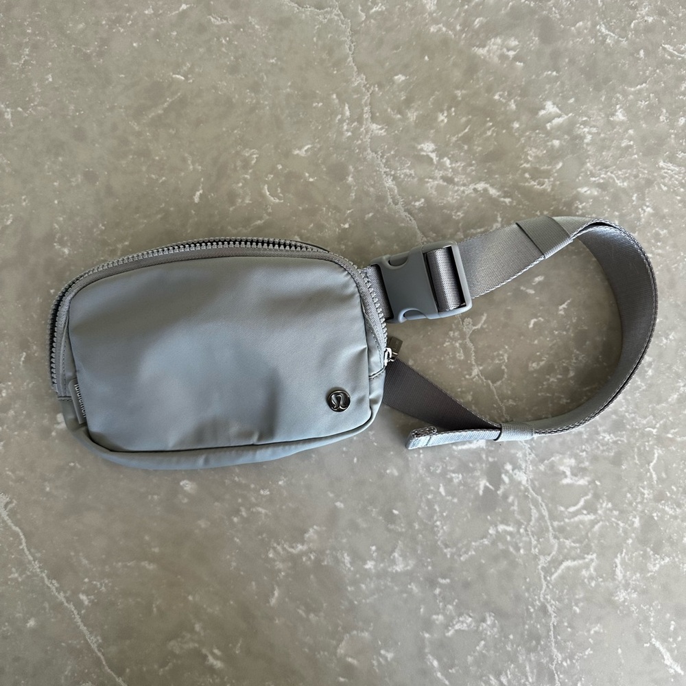 Silver Lululemon Belt Bag extended strap